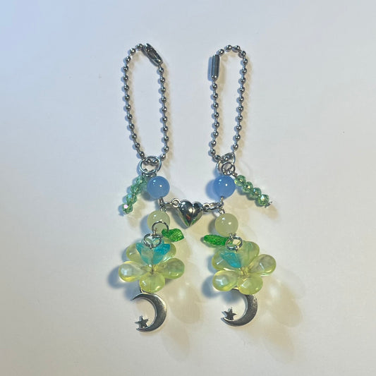 Evangeline and Ray inspired couples keychains