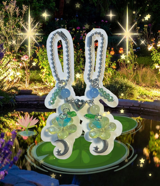 Evangeline and Ray inspired couples keychains